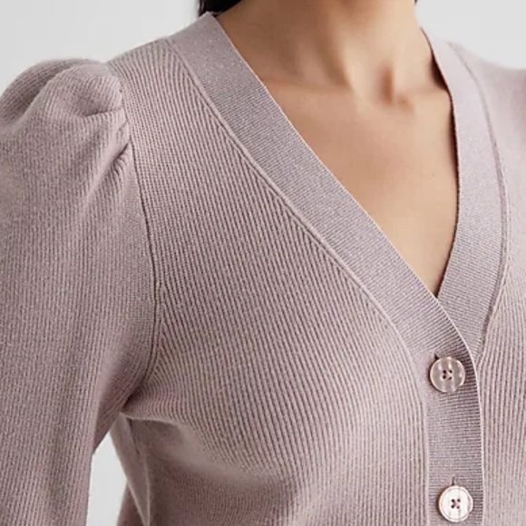 New Shine Tipped V-Neck Cardigan - Picture 1 of 5